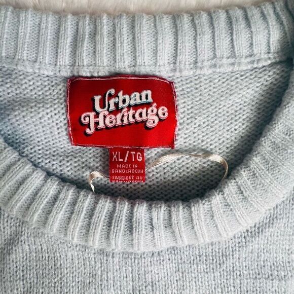 Urban Heritage Womens Light Blue Snowman Crew Neck Pullover Sweater Size XL - Picture 4 of 6